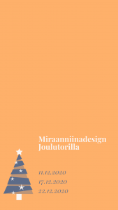 Miraanniinadesign Joulutorille Tampere